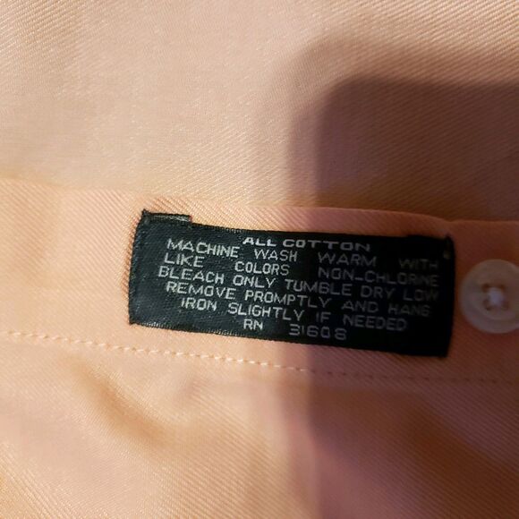 Jos A Banks Orange Men's Button Down Shirt Sz M - Picture 2 of 5